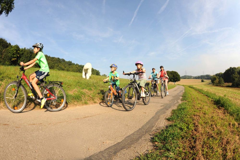 Fahrradfahrer auf dem Radweg