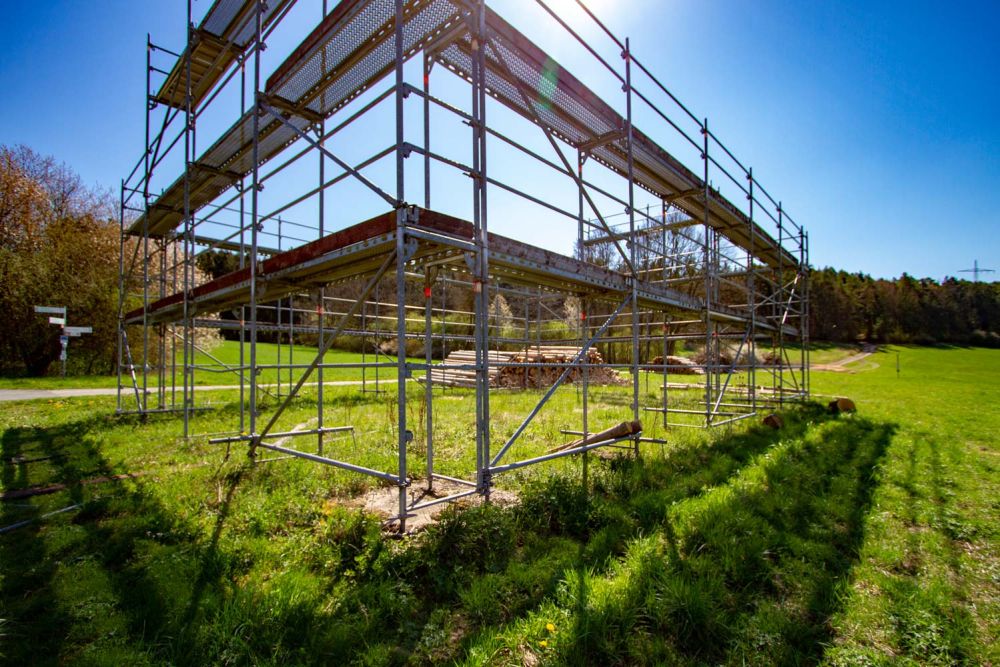 Nähere Gerüstsicht